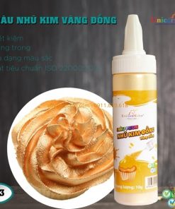 Màu thực phẩm chai xịt nhũ kim Unicorn màu vàng 10gr