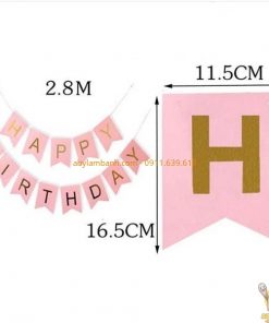 Dây treo Happy Birthday thẻ cờ