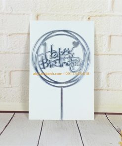 Topper thẻ decor / trang trí HPBD mica F116