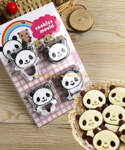 Set 4 khuôn nhấn nhựa hình gấu trúc