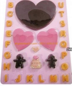 Khuôn nhựa socola HQ 3 tim