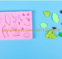Khuôn silicon 4D - 10 chiếc lá 849