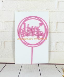 Topper thẻ decor / trang trí HPBD mica F113