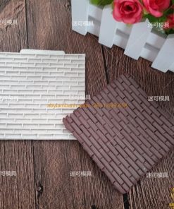 Khuôn silicon 4D - đan tường gạch 1454