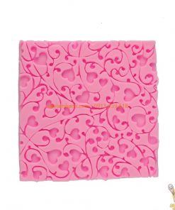 Khuôn silicon 4D - ren trái tim 971