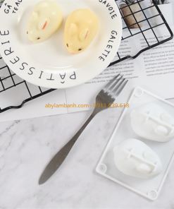 Khuôn silicon 2 con thỏ