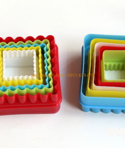 Bộ 5 khuôn nhấn nhựa vuông răng cưa