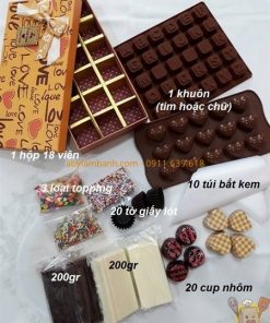 bộ kit 3 làm socola 18 viên