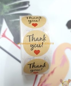 Tem dán cuộn 500 tem - Thank You ! vàng H46