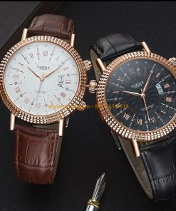 Đồng hồ nam Yazole 422 dây đen