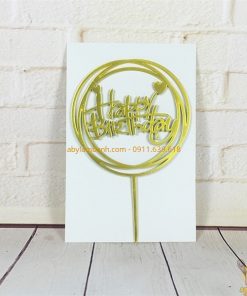 Topper thẻ decor / trang trí HPBD mica F110