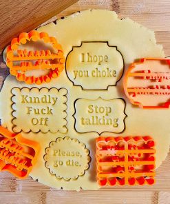 Set 4 khuôn nhựa nhấn bánh quy cookies