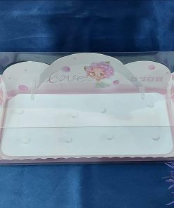 Hộp mica trong quai xách chữ nhật Love