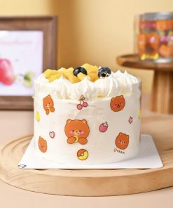 Viền nylon cứng quấn thành bánh gấu nâu 1met