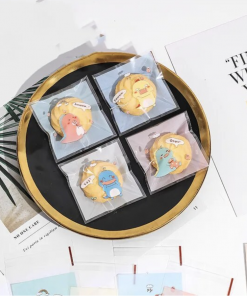 Túi dán bánh quy Khủng Long nhỏ 7x7cm (100 tờ)