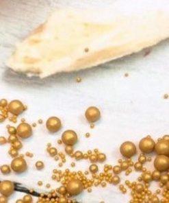 Bông đường cốm bi nhũ vàng 4mm