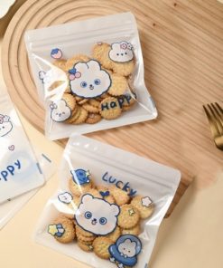 Túi zip đựng bánh gấu Lucky 14x 14cm - 10 cái